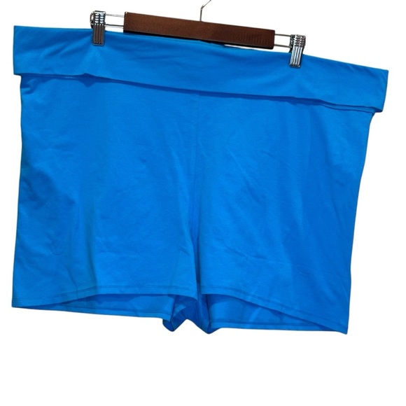 SKIMS Other - SKIMS Cover Ups Fold Over Short Bottoms Turquoise Women’s Size 4X CU-SHO-2853